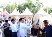 Memalukan Hiasan Beduk Pembukaan Ramadan Fair Deli Serdang, Memakai Taplak Meja