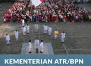 Kementrian ATR/BPN Gelar Upacara Peringatan HUT RI Ke 80, Nusron Wahid Bertindak Sebagai Inspektur Upacara.
