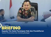 Briefing Kepada Tim Seksi Penetapan Hak Dan Pendaftaran Kantor Pertanahan Serdang Bedagai