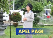 Kantor Pertanahan Serdang Bedagai Gelar Apel Pagi Dipimpin Kepala Seksi Penataan Dan Pemberdayaan