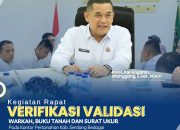 Kantor Pertanahan Kabupaten Serdang Bedagai Melaksanakan Rapat Verifikasi dan Validasi Warkah, Buku Tanah, dan Surat Ukur