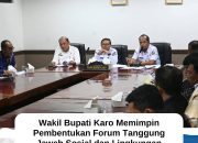 Wakil Bupati Karo Pimpin Rapat Pembentukan Forum Tanggung Jawab Sosial dan Lingkungan Kabupaten Karo
