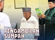 Kantor Pertanahan Kabupaten Serdang Bedagai Melaksanakan Pengambilan Sumpah/Janji Layanan Sertipikat Pengganti Kepada Bapak Poniran Desa Karang Anyar,