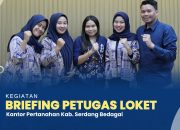 Manager Loket Kantor Pertanahan Kabupaten Serdang Bedagai Briefing Kepada Petugas Loket Terkait Layanan Pertanahan Selama Sepekan,