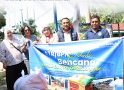 Kantor Wilayah BPN Provinsi Sumatera Utara Saluran Bantuan Sosial Kepada Masyarakat Terdampak Bencana Banjir di Desa Paya Perupuk.