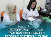 Kantor Pertanahan Serdang Bedagai Mengikuti Rapat Monev Pelaksanaan Program Sertipikasi Tanah BMN Triwulan I Tahun Anggaran 2026