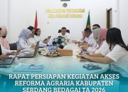 Kantor Pertanahan Kabupaten Serdang Bedagai Rapat Persiapan Kegiatan Akses Reforma Agraria Kabupaten Serdang Bedagai Tahun Anggaran 2026.