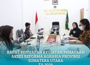 Kantor Pertanahan Kabupaten Serdang Bedagai Mengikuti Rapat Persiapan Kegiatan Penataan Akses Reforma Agraria Provinsi Sumatera Utara Tahun Anggaran 2026