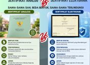 Sertipikat Analog Dan Sertipikat Elektronik, Apa Bedanya?
