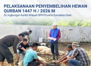 Kanwil BPN Sumatera Utara Laksanakan Penyembelihan Hewan Qurban Idul Adha 1447 H