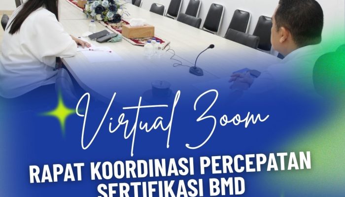 Kantor Pertanahan Kabupaten Serdang Bedagai Mengikuti Virtual Zoom Rapat Koordinasi Percepatan Sertifikasi Barang Milik Daerah
