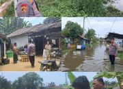 Debit Air Naik Polsek Tanjung Pura Gerak Cepat Pantau Warga Terdampak Banjir