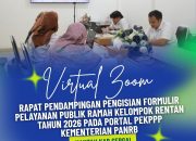 Kantor Pertanahan Kabupaten Serdang Ikuti Virtual Zoom Rapat Pendampingan Pengisian Formulir Pelayanan Publik Ramah Kelompok Rentan Tahun 2026