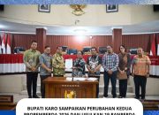 Bupati Karo Sampaikan Perubahan Kedua Propemperda 2026 dan Usulkan 19 Ranperda untuk Tahun 2027