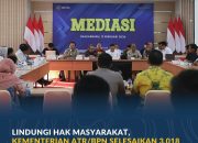 Lindungi Hak Masyarakat, Kementerian ATR/BPN Selesaikan 3.018 Kasus Pertanahan